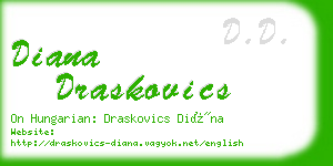 diana draskovics business card